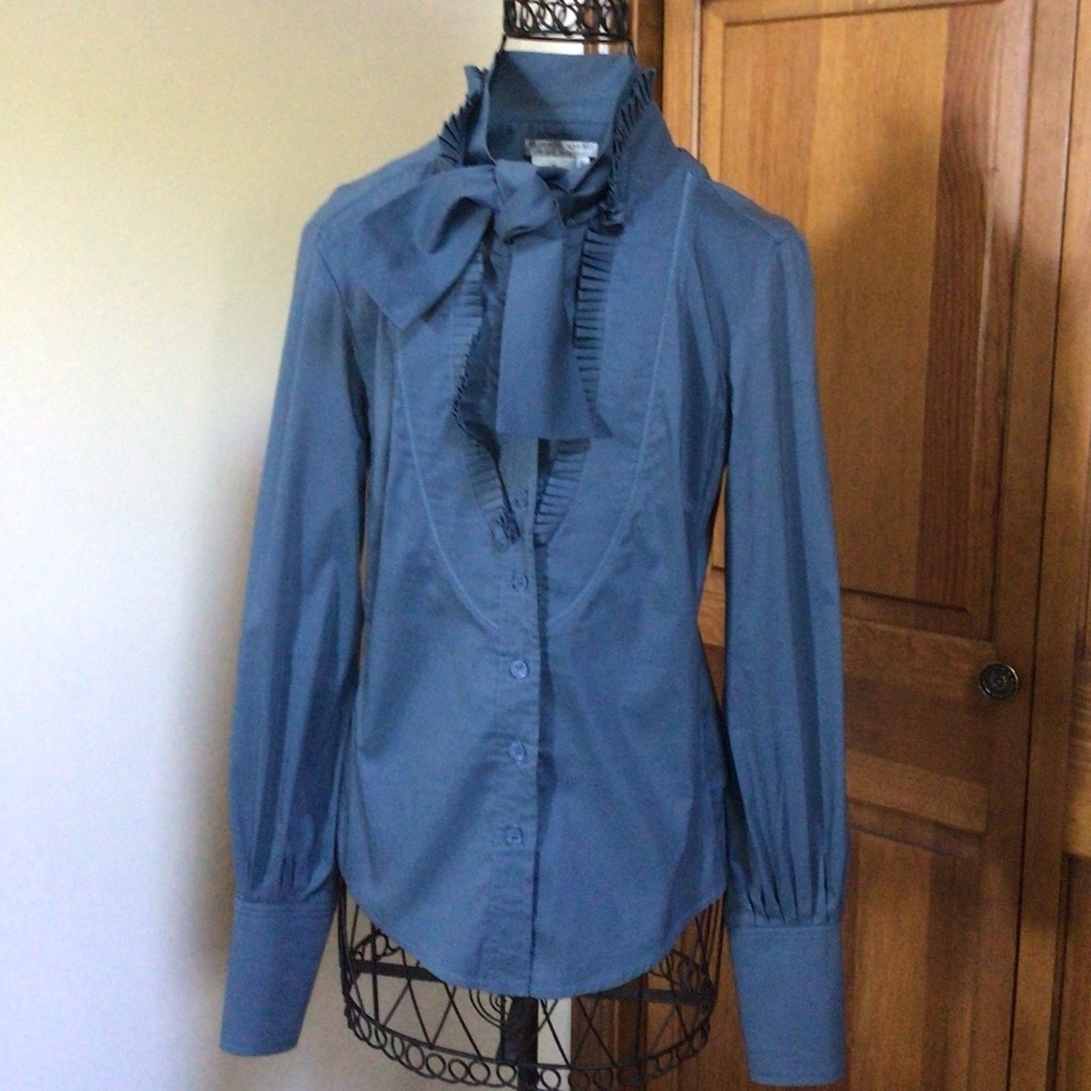 Alberto Makali blouse, Petrol blue, size 6